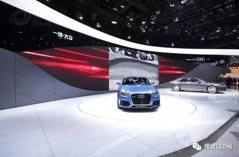 Indoor rental led display shining on car exhibition