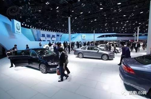 Indoor rental led display shining on car exhibition