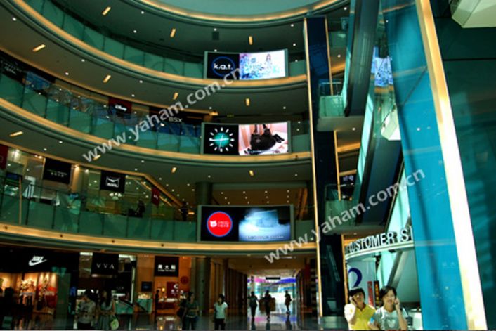 深圳海岸城购物中心室内全彩led显示屏