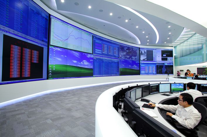 天津电力调度控制中心DLP拼接墙显示系统_比